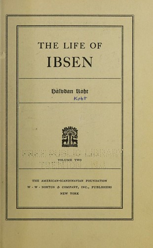 Cover for The life of Ibsen
