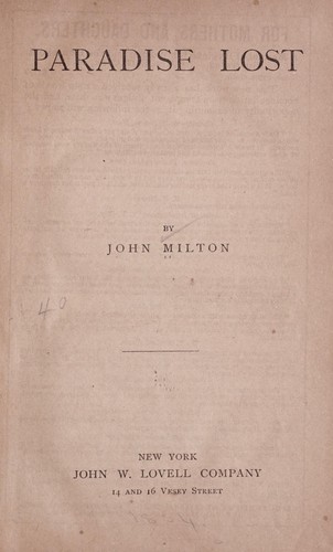 Cover for Paradise lost