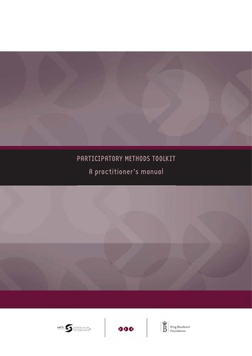 Cover for Participatory methods toolkit