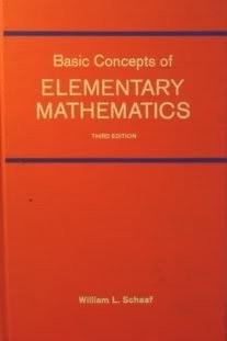 Cover for Basic concepts of elementary mathematics