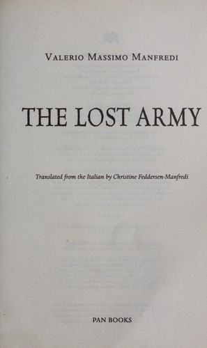 Cover for The lost army