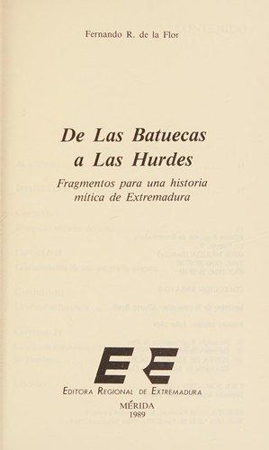 Cover for De las Batuecas a las Hurdes