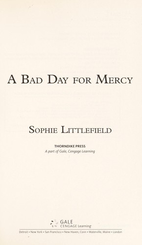 Cover for A bad day for mercy