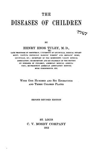 Cover for diseases of children.