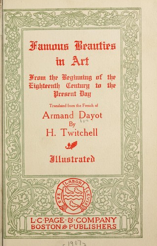 Cover for Famous beauties in art