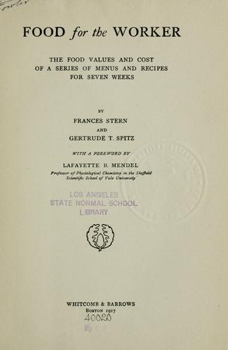 Cover for Food for the worker