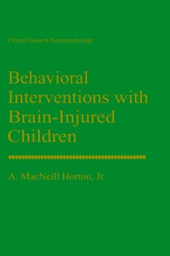 Cover for Behavioral interventions with brain-injured children