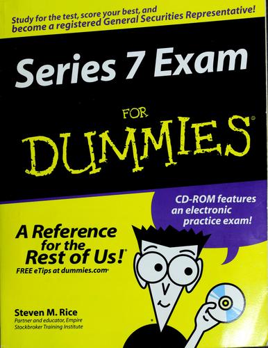Cover for Series 7 exam for dummies