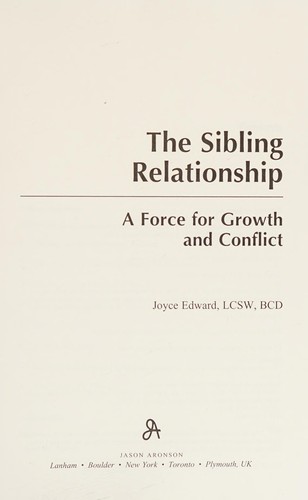 Cover for The sibling relationship