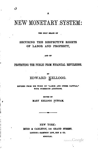 Cover for A new monetary system