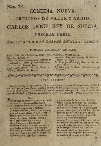 Cover for Triunfos de valor y ardid, Carlos doce Rey de Suecia