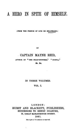 Cover for A hero in spite of himself, from the Fr. [Costal l'Indien] by M. Reid