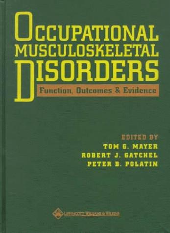 Cover for Occupational Musculoskeletal Disorders