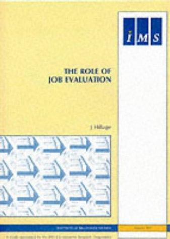 Cover for The Role of Job Evaluation (IMS Reports)