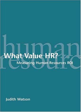 Cover for What Value HR?