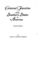 Cover for Colonial Families of the Southern States of America