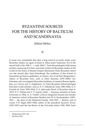 Cover for Byzantino-Nordica 2004