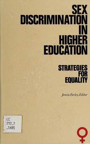 Cover for Sex discrimination in higher education