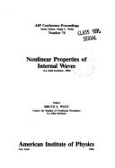Cover for Non Prop Int Waves Aipcp 76 C