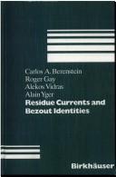 Cover for Residue currents and Bezout identities