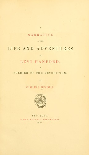 Cover for A narrative of the life and adventures of Levi Hanford