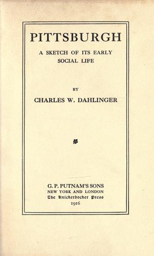 Cover for Pittsburgh
