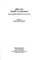 Cover for After the 'Death' of Literature