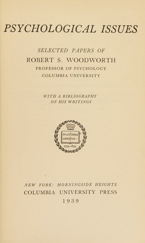 Cover for Psychological issues;