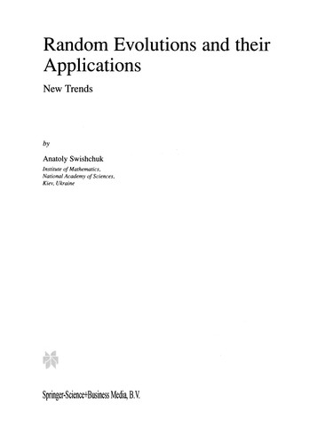 Cover for Random Evolutions and their Applications