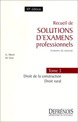 Cover for Solutions examens professionnels , tome 3