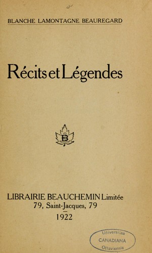 Cover for Récits et légendes