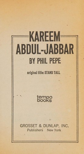 Cover for Kareem Abdul Jabbar