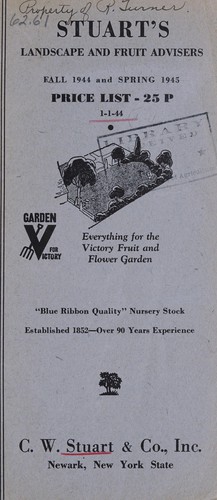 Cover for Stuart's landscape and fruit advisers price list, 25 P