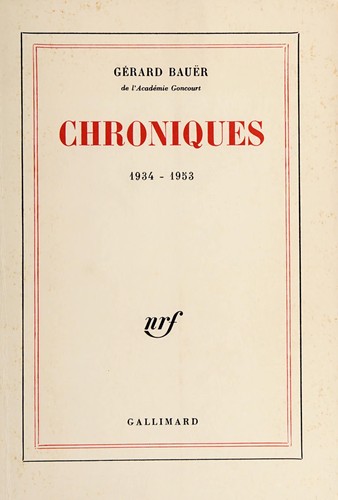 Cover for Chroniques.
