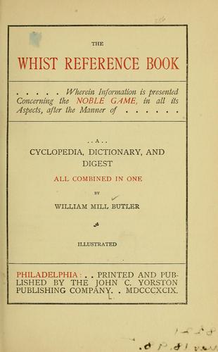 Cover for The whist reference book