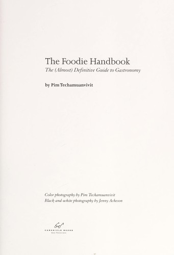 Cover for The foodie handbook