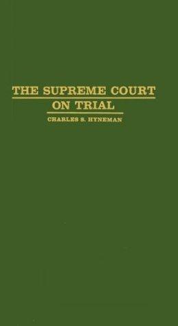 Cover for The Supreme Court on trial