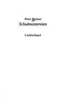 Cover for Schulmeistereien