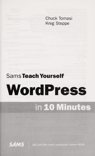 Cover for Sams teach yourself WordPress in 10 minutes