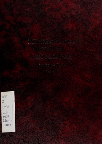 Cover for International medieval bibliography