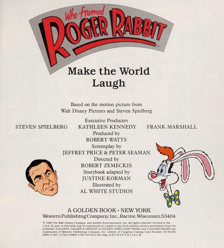 Cover for Roger Rabbit Make The World La (Who Framed Roger Rabbit)