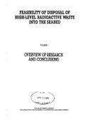 Cover for Feasibility of disposal of high-level radioactive waste into the seabed.