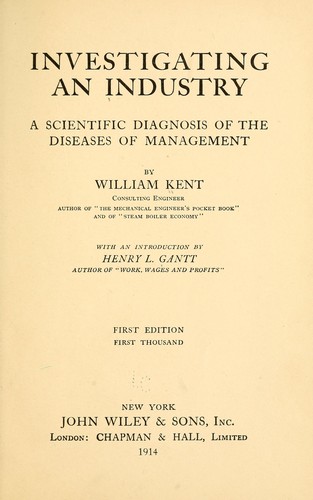 Cover for Investigating an industry