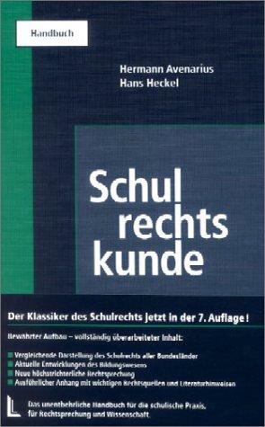 Cover for Schulrechtskunde