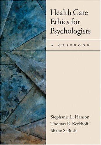 Cover for Health Care Ethics for Psychologists
