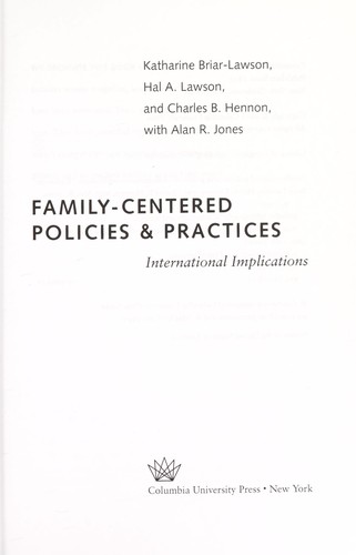 Cover for Family-centered policies and practices