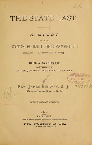 Cover for The state last