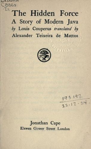 Cover for The hidden force