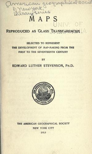 Cover for A description of early maps