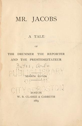 Cover for Mr. Jacobs